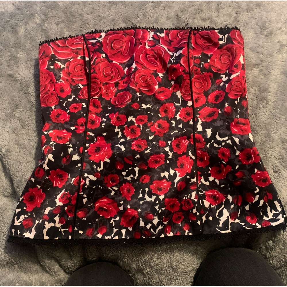 White House Black Market Rose Corset